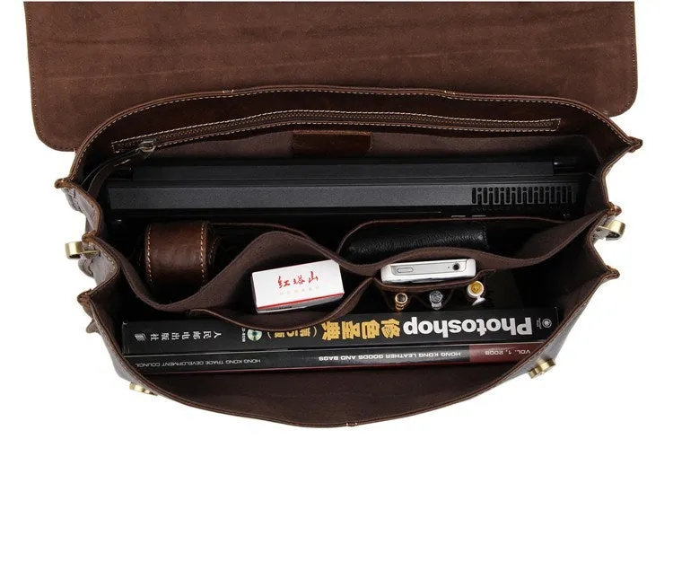Mens Satchel Messenger Bag For Men Leather Messenger Bag 7091