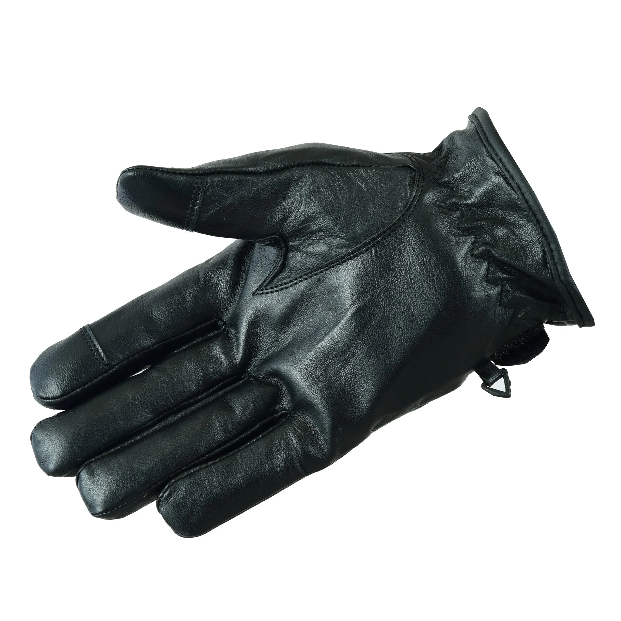 Men’s Sheepskin Leather White Threaded Winter Gloves