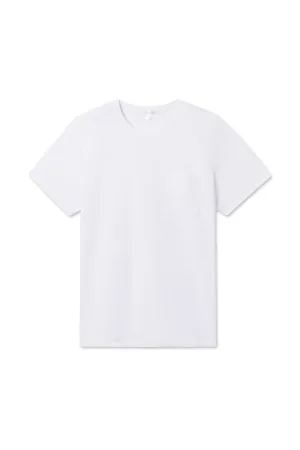 Men's Short Sleeve Pima Pocket Tee in White