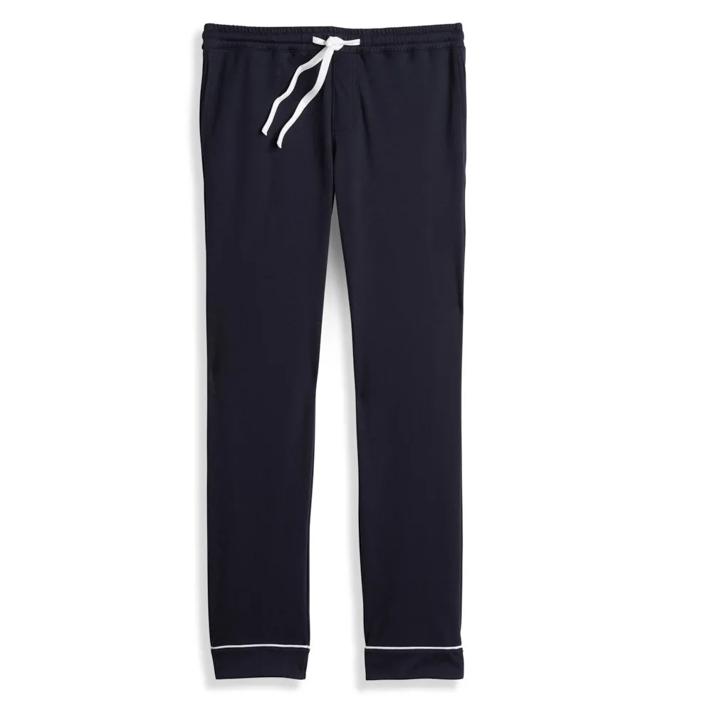 Men's Solid Pima Pajama Bottoms -- Navy