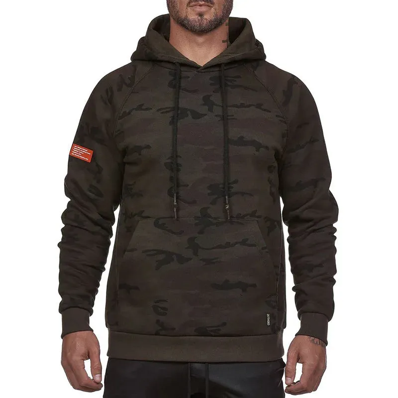 Men's Sport Hooded Sweatshirt - Cotton Gym Fitness Jacket, Autumn Winter Streetwear, Men's Sportswear Workout Hoodie, Running Coat