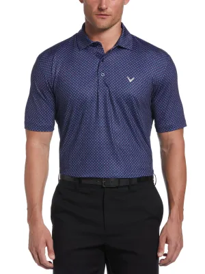 Mens Tile Foulard Print Golf Polo