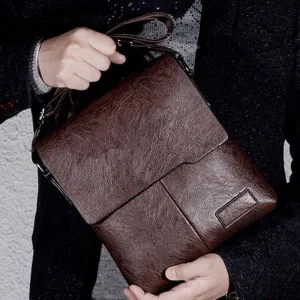 Men’s Urban Style PU Leather Bag Set – Waterproof Messenger Bag