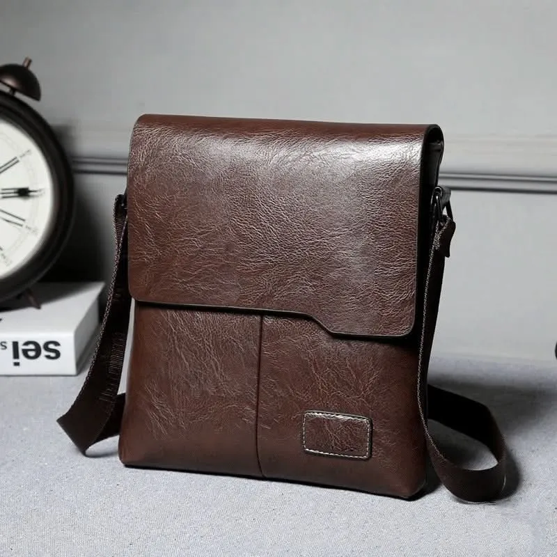 Men’s Urban Style PU Leather Bag Set – Waterproof Messenger Bag