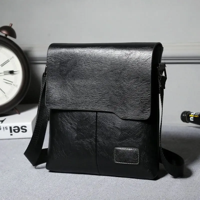 Men’s Urban Style PU Leather Bag Set – Waterproof Messenger Bag