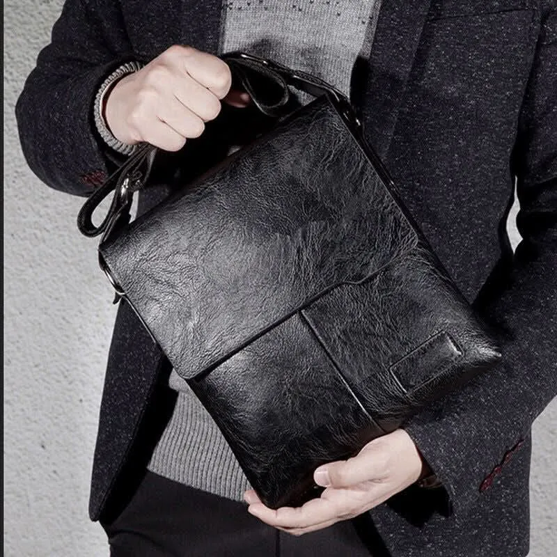 Men’s Urban Style PU Leather Bag Set – Waterproof Messenger Bag