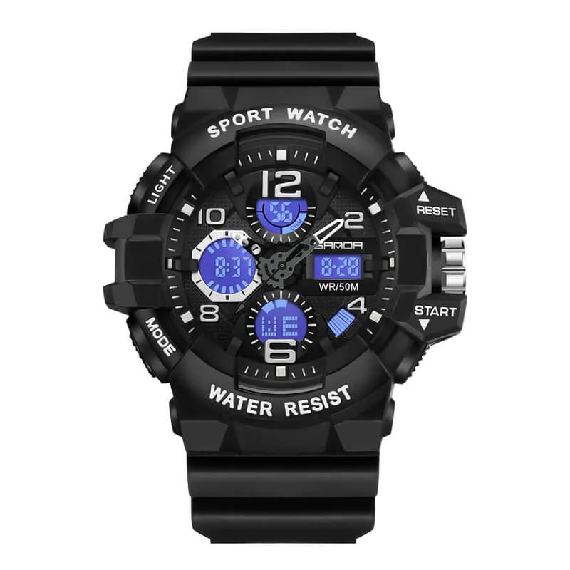 Men's Watch Sports Military Watches Waterproof Digital Analog Watch Tactical Outdoor Work Electronic Wristwatch