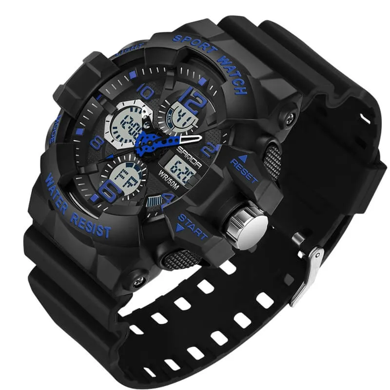 Men's Watch Sports Military Watches Waterproof Digital Analog Watch Tactical Outdoor Work Electronic Wristwatch