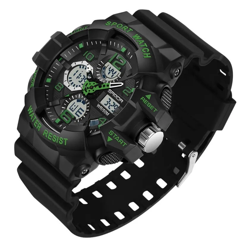 Men's Watch Sports Military Watches Waterproof Digital Analog Watch Tactical Outdoor Work Electronic Wristwatch
