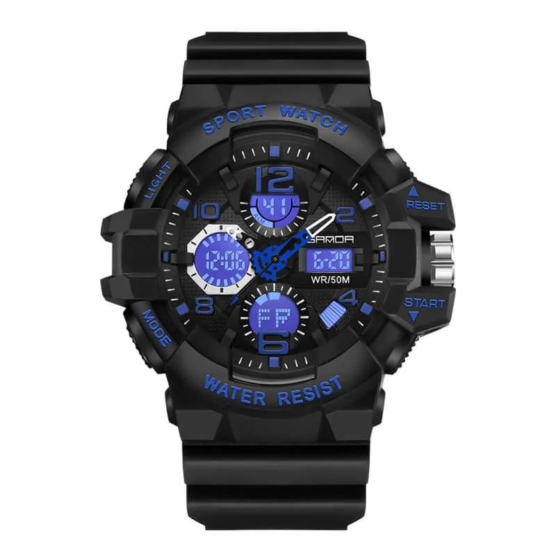 Men's Watch Sports Military Watches Waterproof Digital Analog Watch Tactical Outdoor Work Electronic Wristwatch