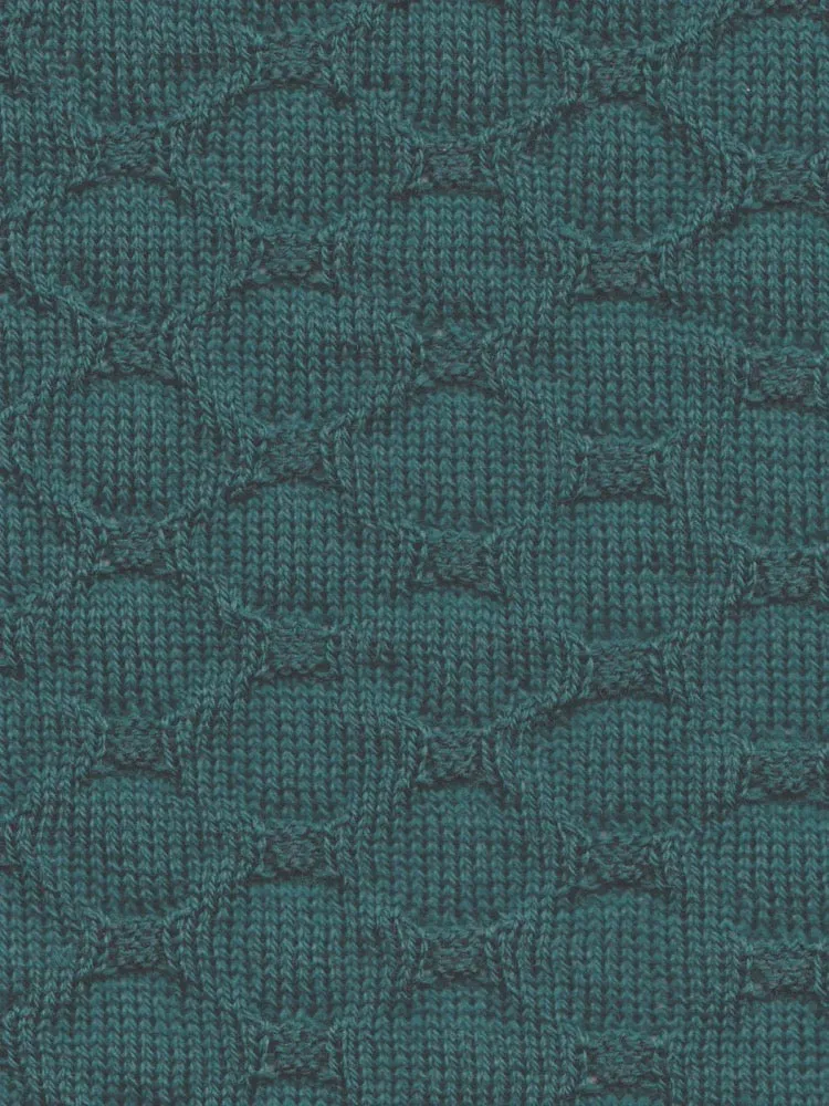 Merino Fingerless Mitten Teal Crosses