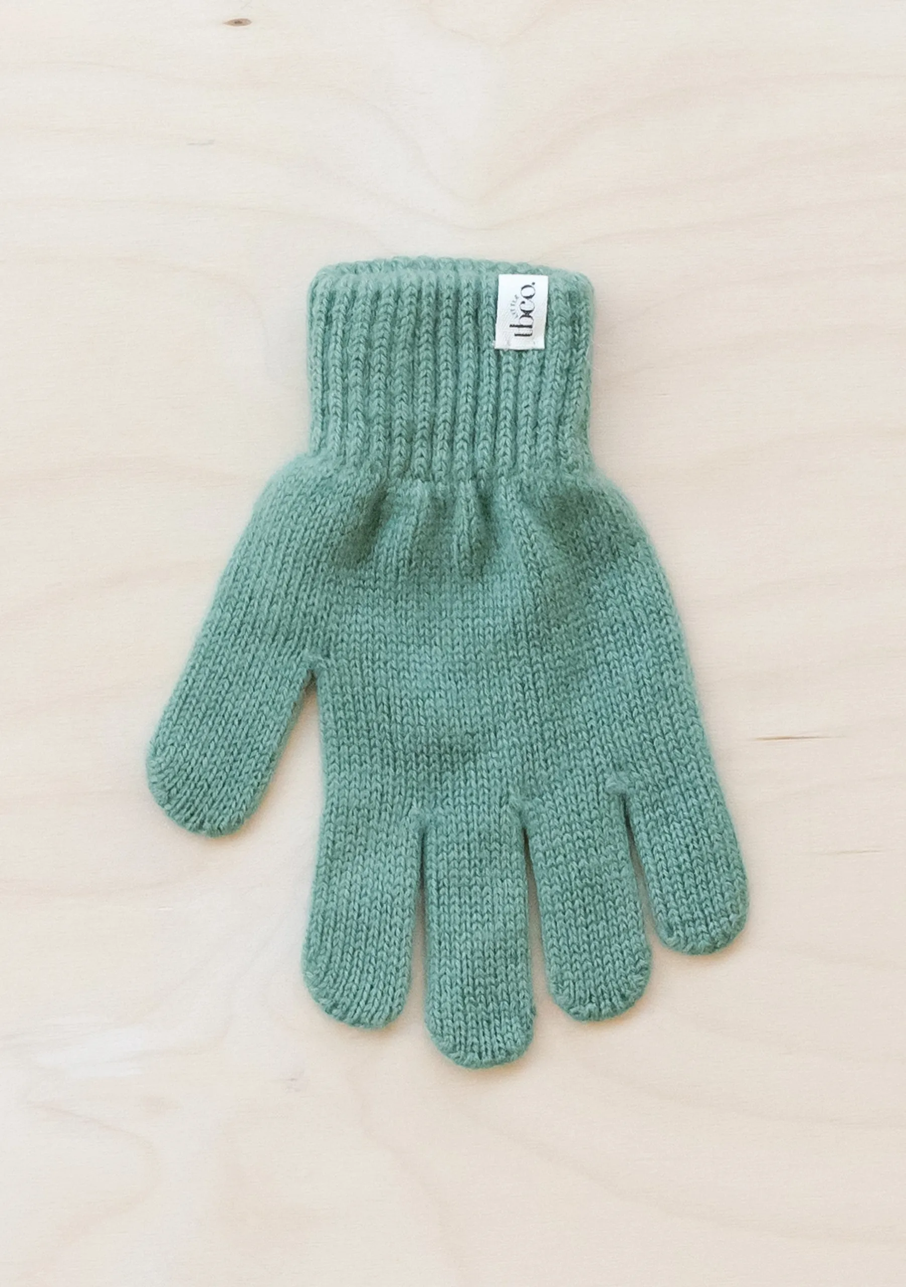Merino Wool Kids Gloves in Sage Green