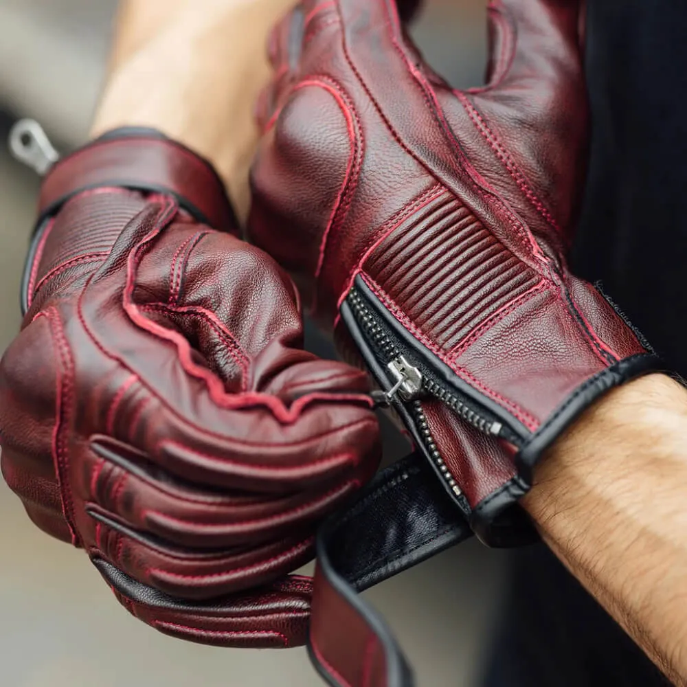Merlin Glory Leather Gloves Oxblood