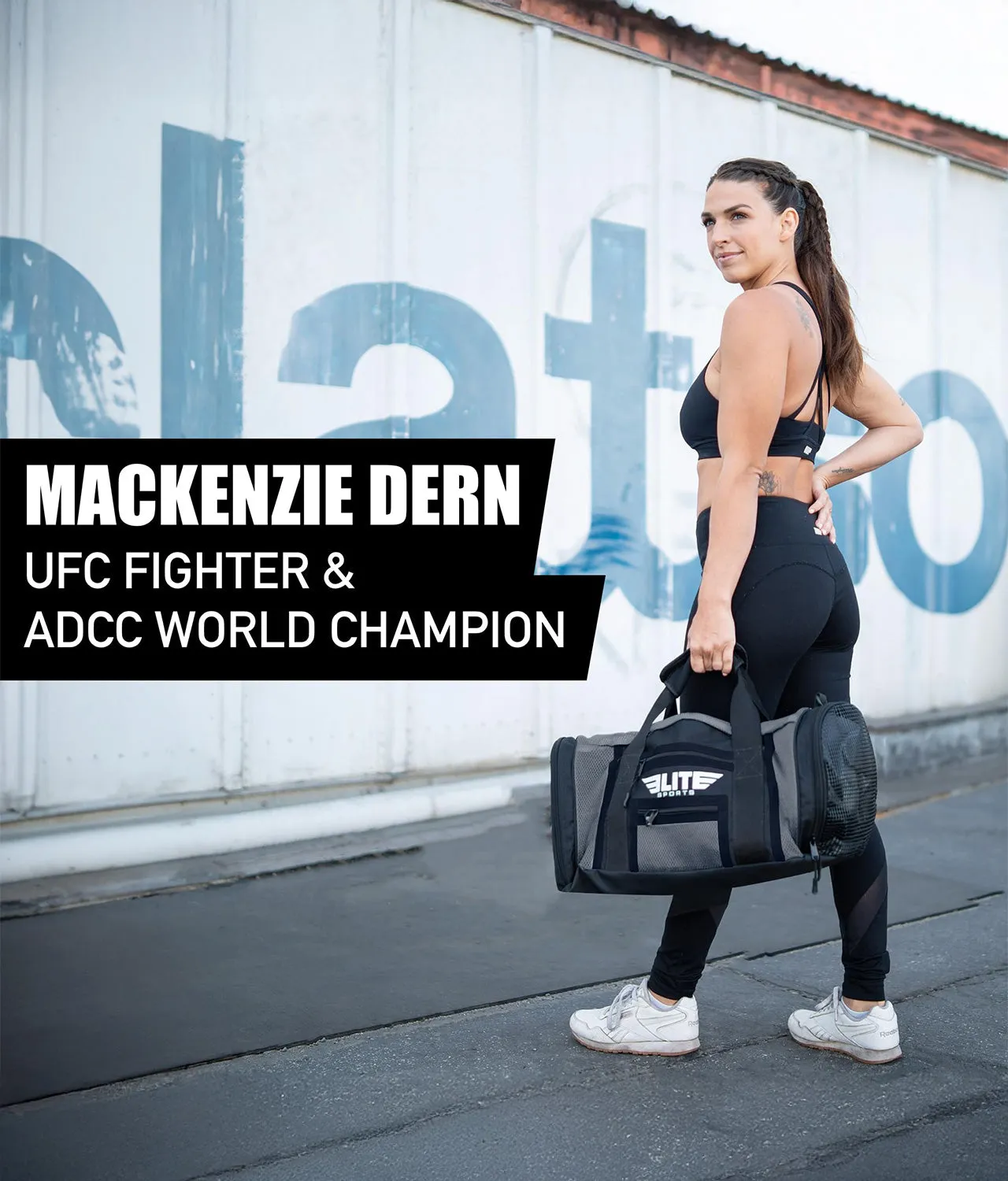 Mesh Gray Large MMA Gear Gym Bag