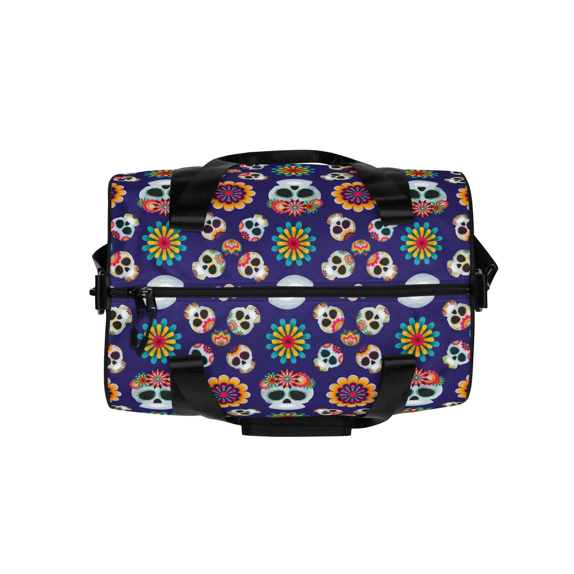 Mexican Skulls Floral Gym Bag