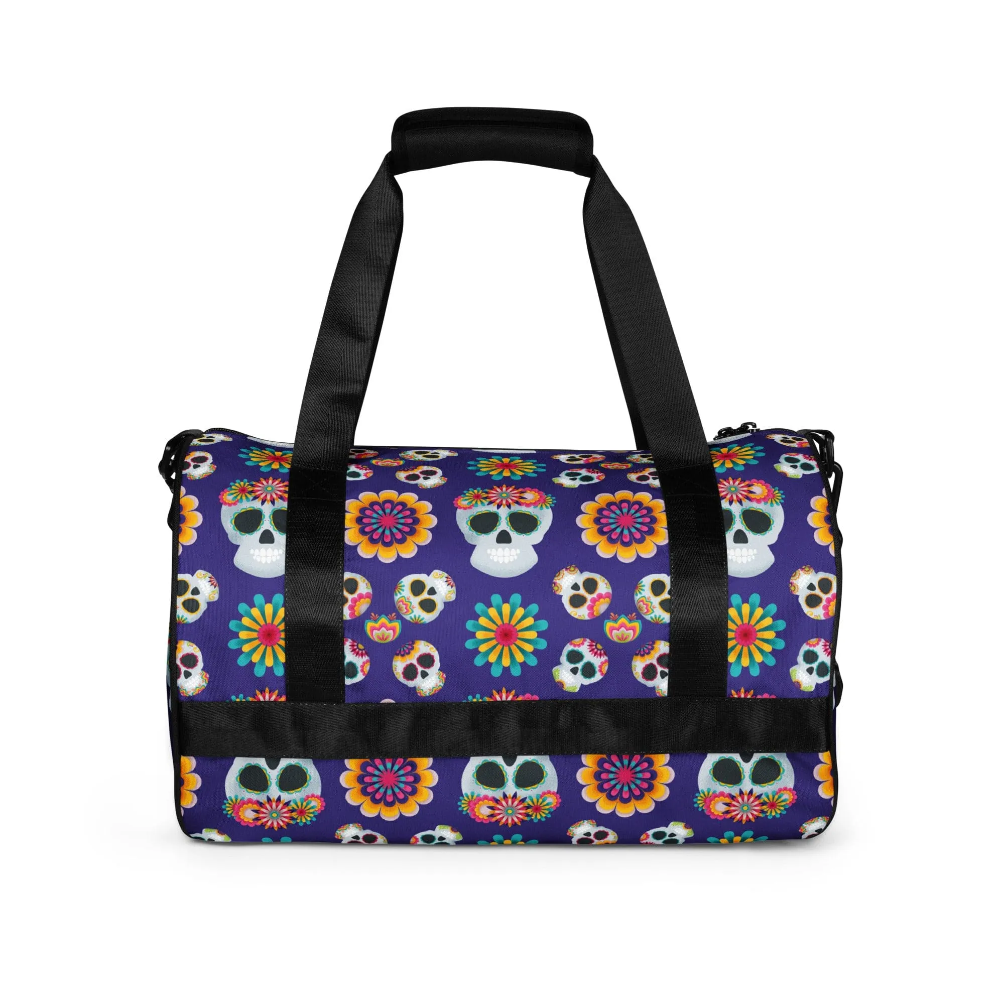 Mexican Skulls Floral Gym Bag