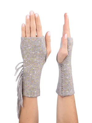 Mid Length Static Fringe Fingerless Gloves (sale)