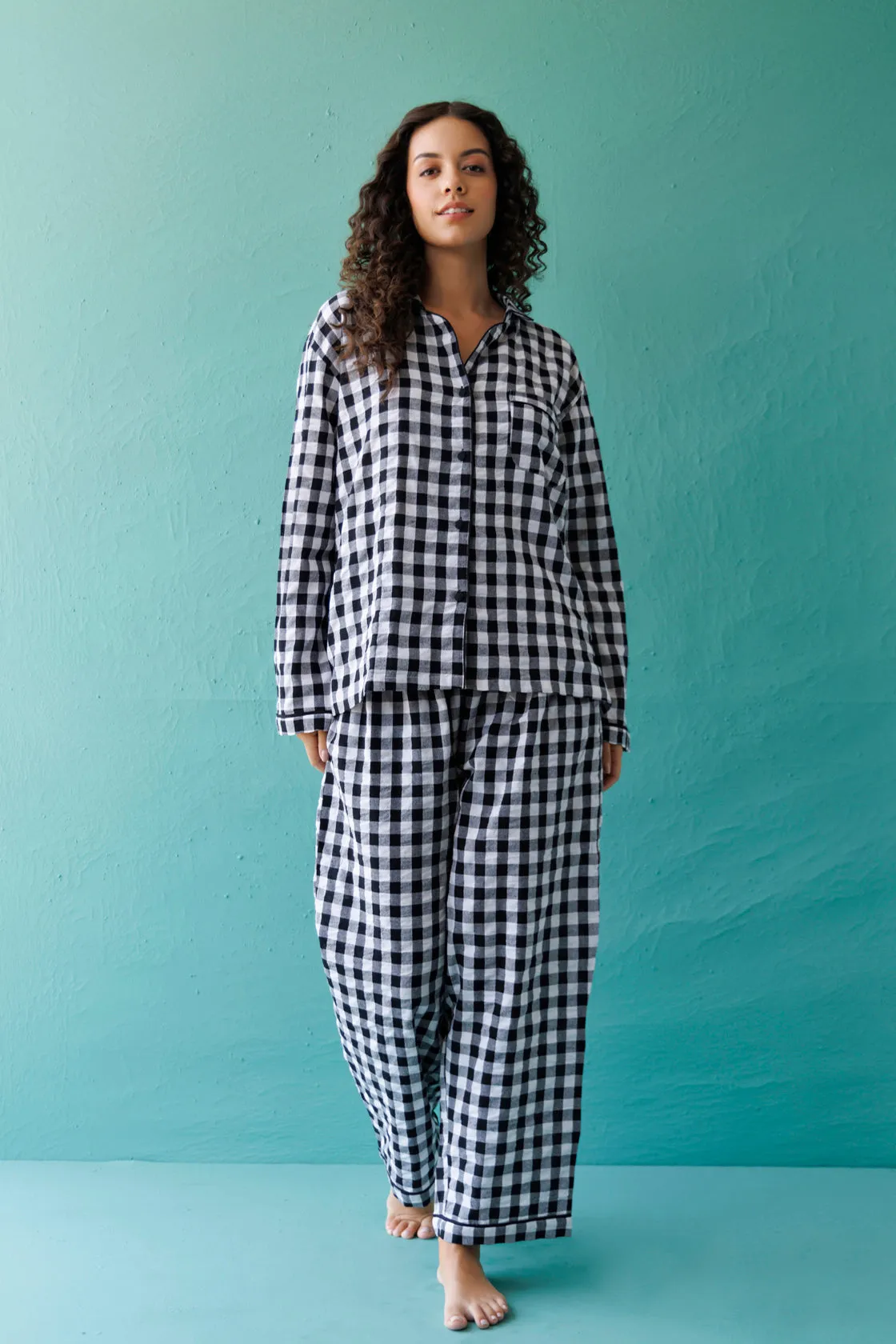 Midnight Linen Pyjama Set