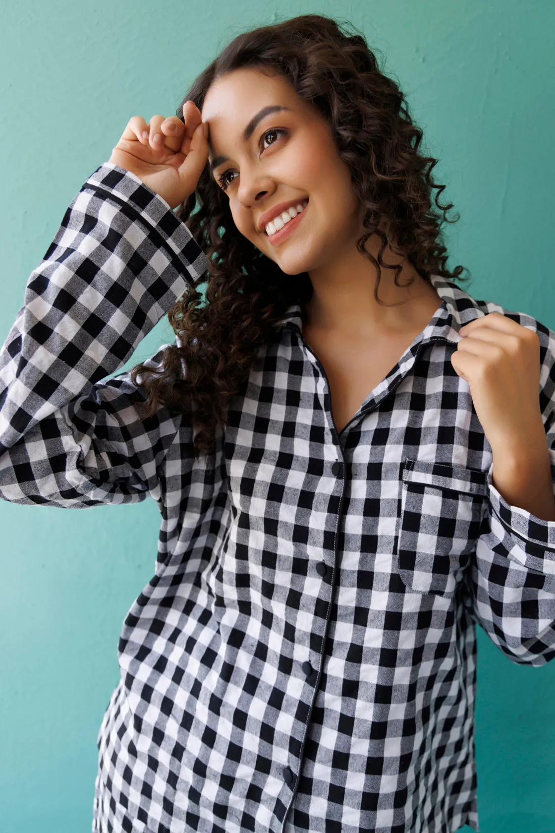Midnight Linen Pyjama Set