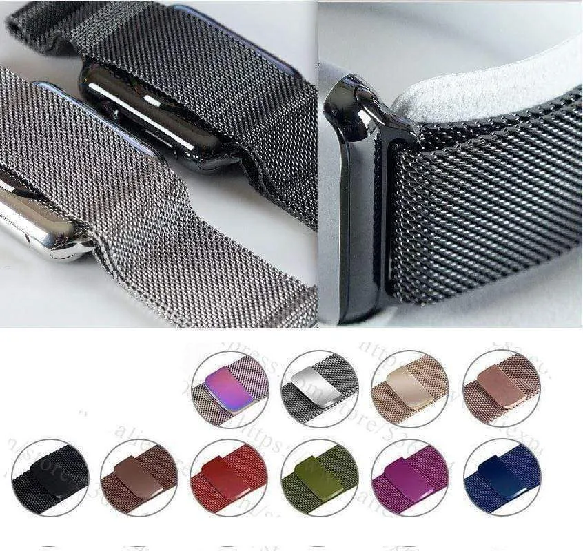 Milanese loop stainless steel apple watch bands