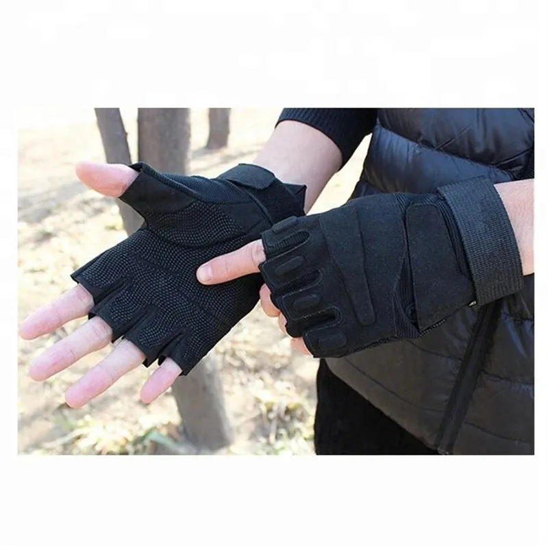 Military Fingerless Tactical Gloves - Antiskid Anti-Slip Gym and Cycling Half Finger Gloves for Men and Women