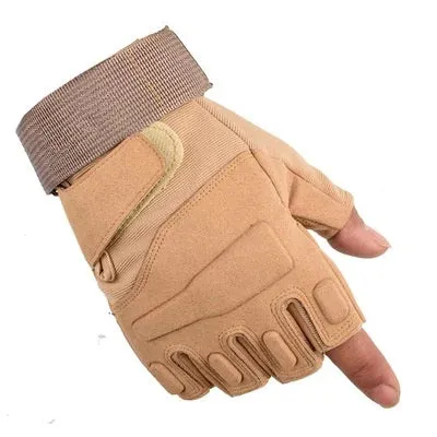 Military Fingerless Tactical Gloves - Antiskid Anti-Slip Gym and Cycling Half Finger Gloves for Men and Women