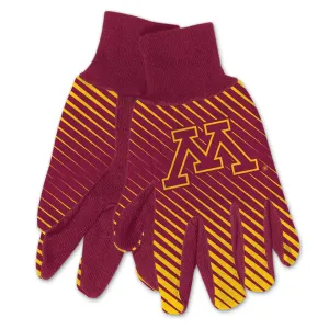 Minnesota Golden Gophers Gloves Two Tone Style Adult Size