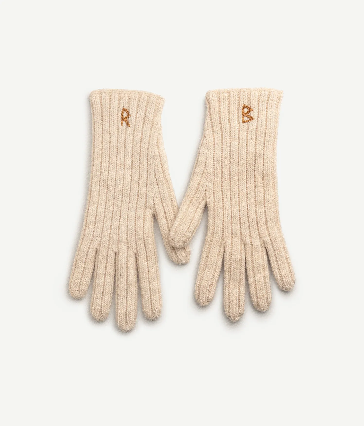 Monogram-embroidered Wool Gloves