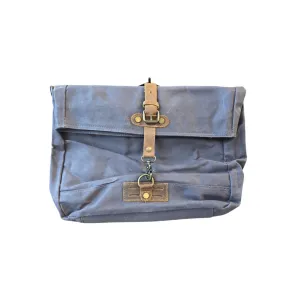 Montana Twist Vintage Waterproof Canvas Messenger Bag - Blue