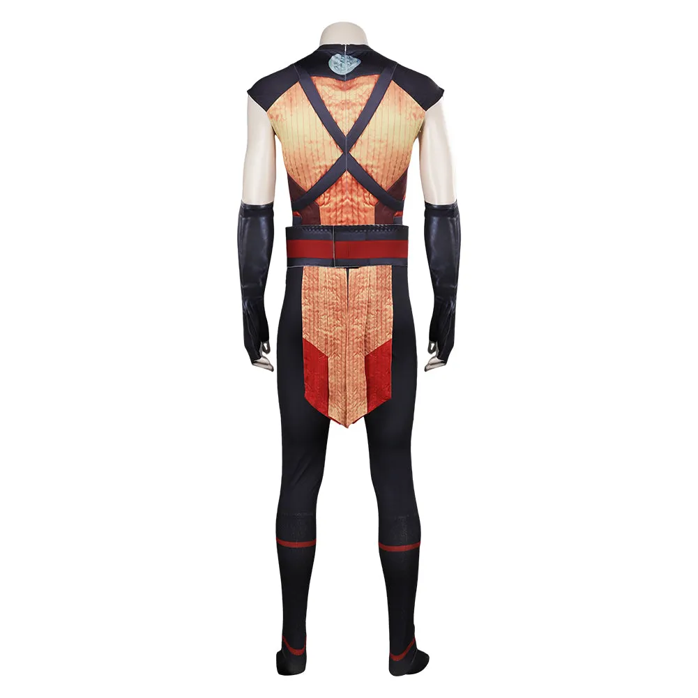 Mortal Kombat Scorpion Printed Onesie Cosplay Costume Halloween Carnival