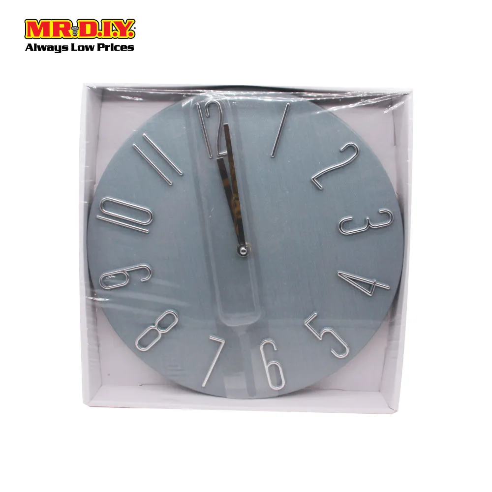 (MR.DIY) Circular Minimalistic Wall Clock WSH-0440-12