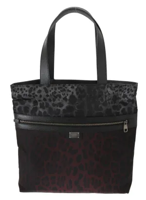 Multicolor Leather Canvas Tote Bag
