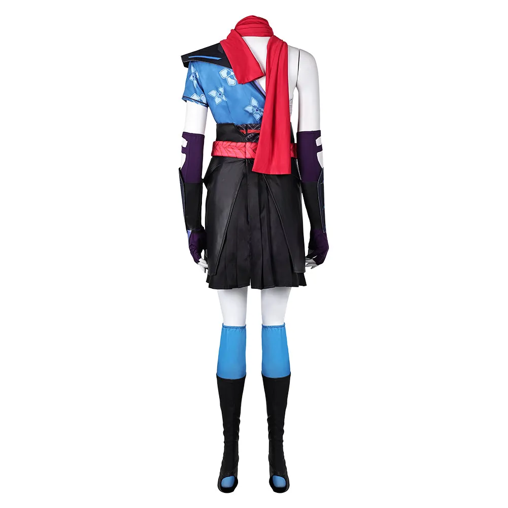 Mv Rivals Psylocke Cosplay Costume Woman Black Blue Outfits Halloween Carnival Suit