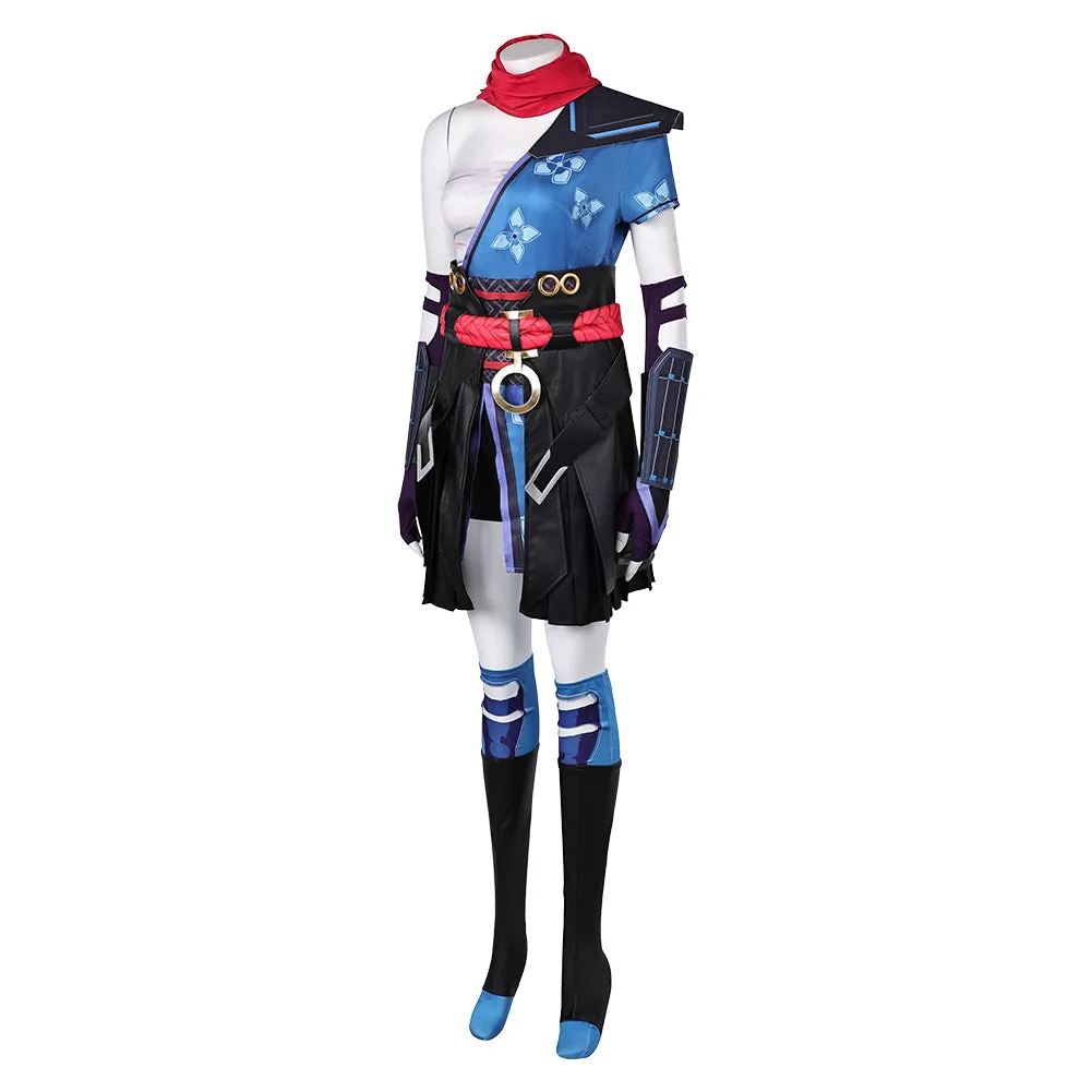 Mv Rivals Psylocke Cosplay Costume Woman Black Blue Outfits Halloween Carnival Suit