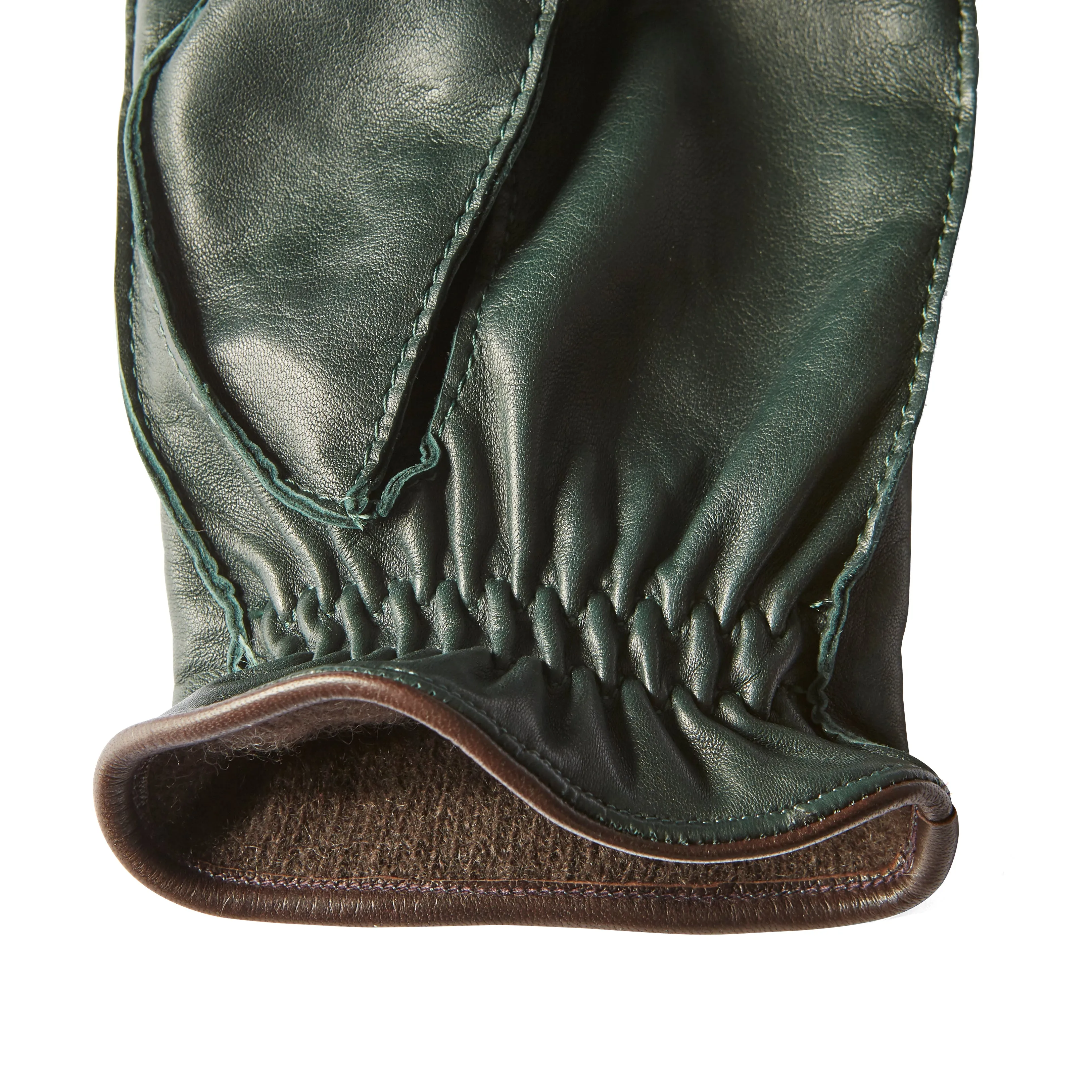 Nappa Touchscreen Leather in Foresta Green