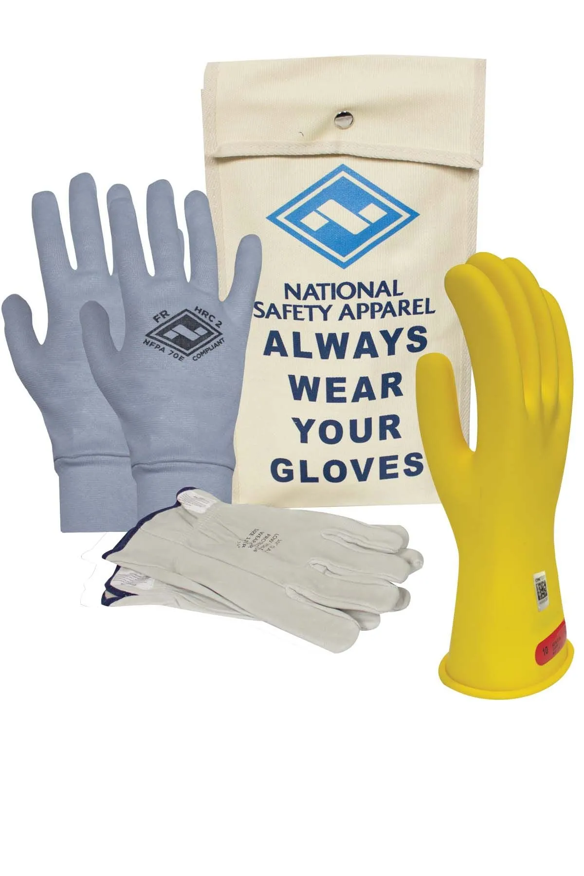 National Safety Apparel Class 0 ArcGuard Rubber Voltage Glove Premium Kit (each)