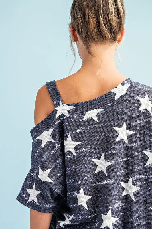 Navy Star Print Set