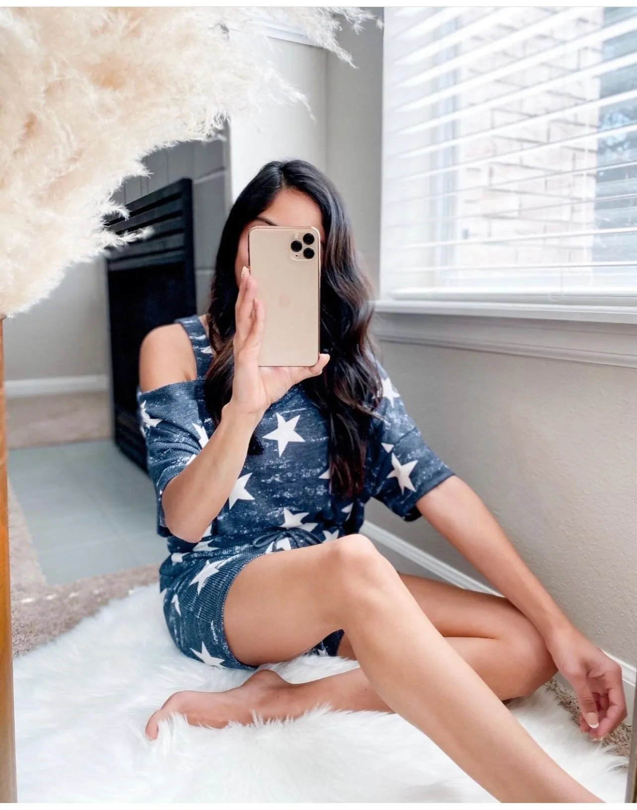 Navy Star Print Set