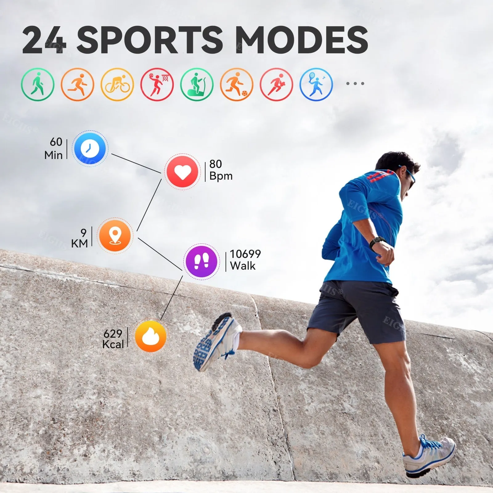 NEKTOM Waterproof Smartwatch Blood Pressure Swiming Watches C20
