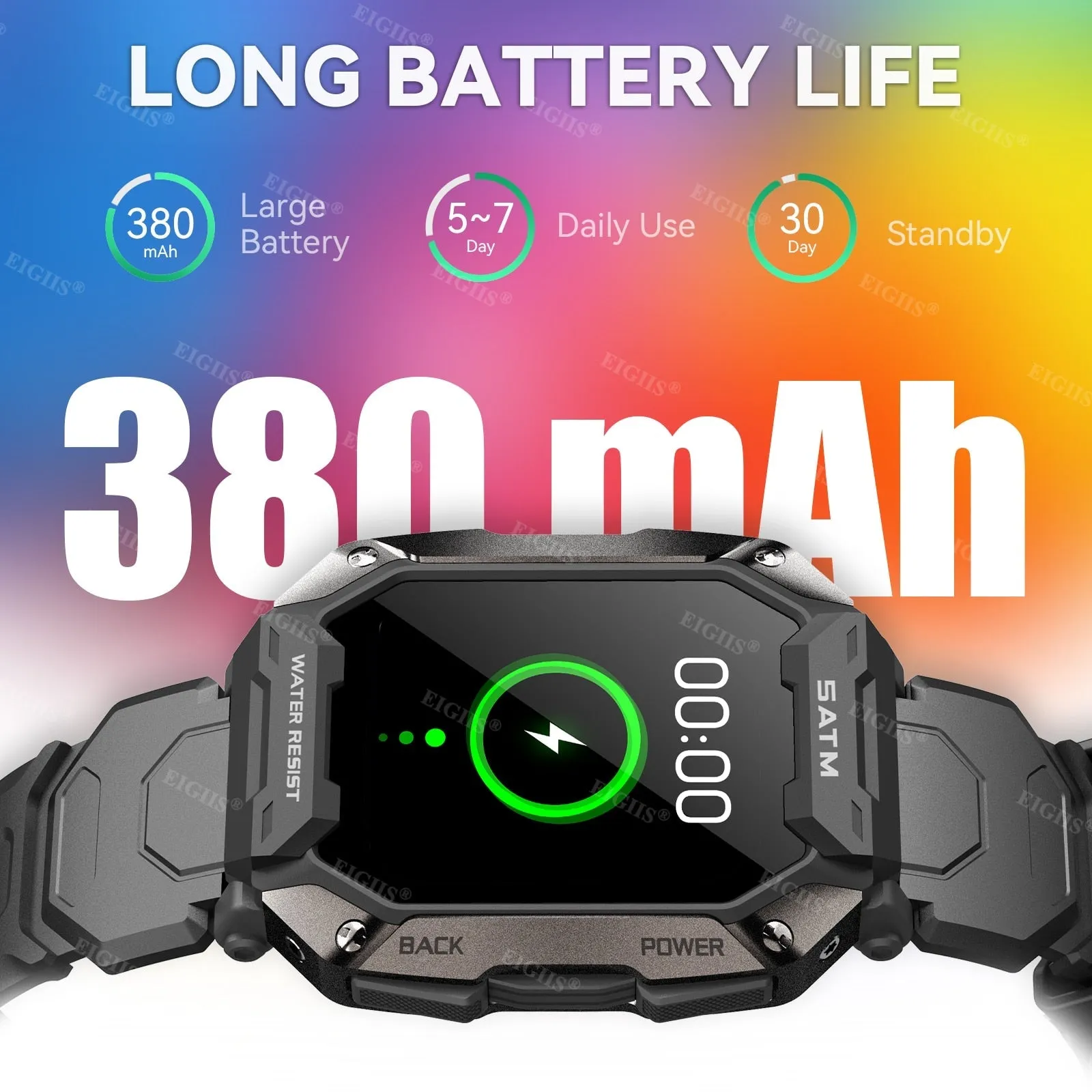 NEKTOM Waterproof Smartwatch Blood Pressure Swiming Watches C20