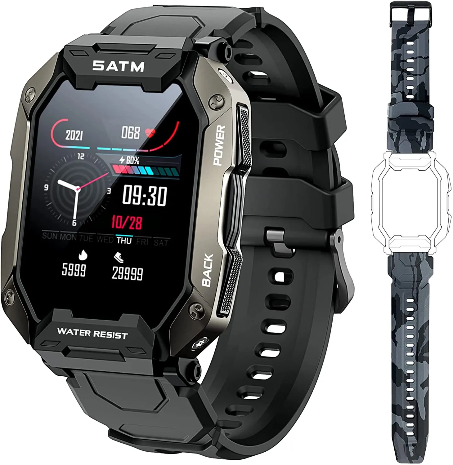 NEKTOM Waterproof Smartwatch Blood Pressure Swiming Watches C20