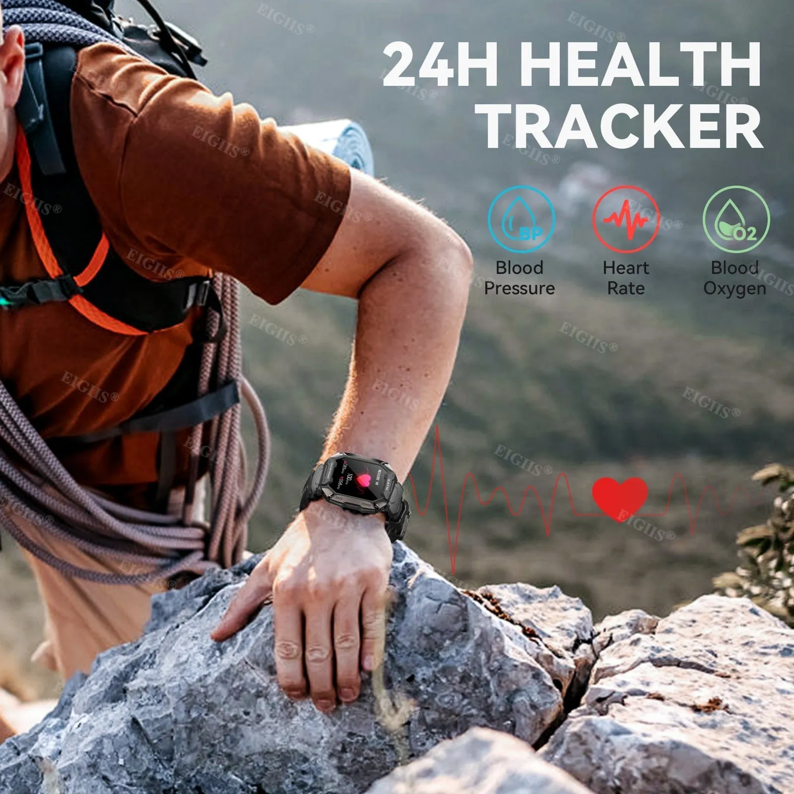 NEKTOM Waterproof Smartwatch Blood Pressure Swiming Watches C20