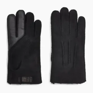 New Nordstrom Authentic Genuine UGG Shearling Tech Gloves, allows you to use your touchscreen on devices while wearing, Mens size M, Black - Retails $195 