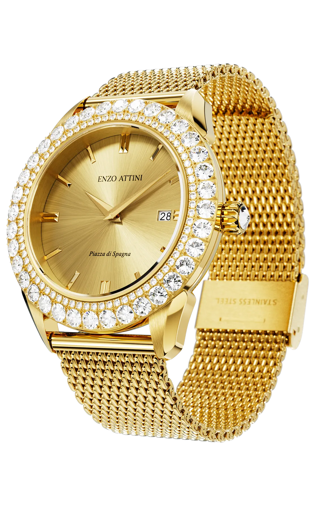 NEW Piazza di Spagna, Roma - Mesh Strap / Swiss Movement.