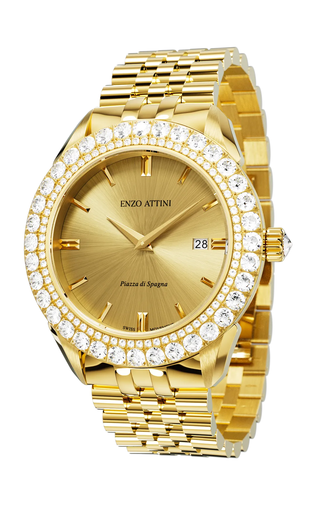 NEW Piazza di Spagna, Roma - President Bracelet / Swiss Movement.