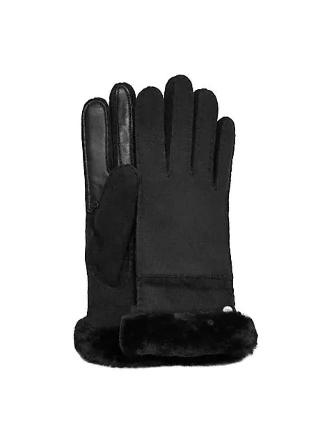 New Women's Nordstrom UGG Seamed Tech Sheepskin Gloves, allows you to use your touchscreen on devices while wearing, Size Large - Retails $200 