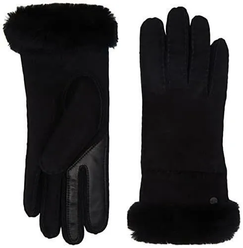 New Women's Nordstrom UGG Seamed Tech Sheepskin Gloves, allows you to use your touchscreen on devices while wearing, Size Large - Retails $200 
