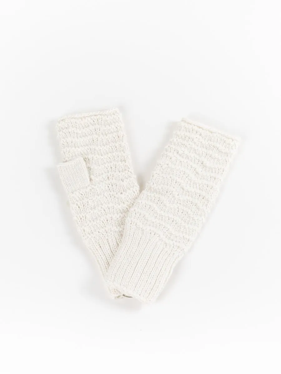 nieve fingerless glove - cream