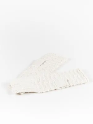 nieve fingerless glove - cream