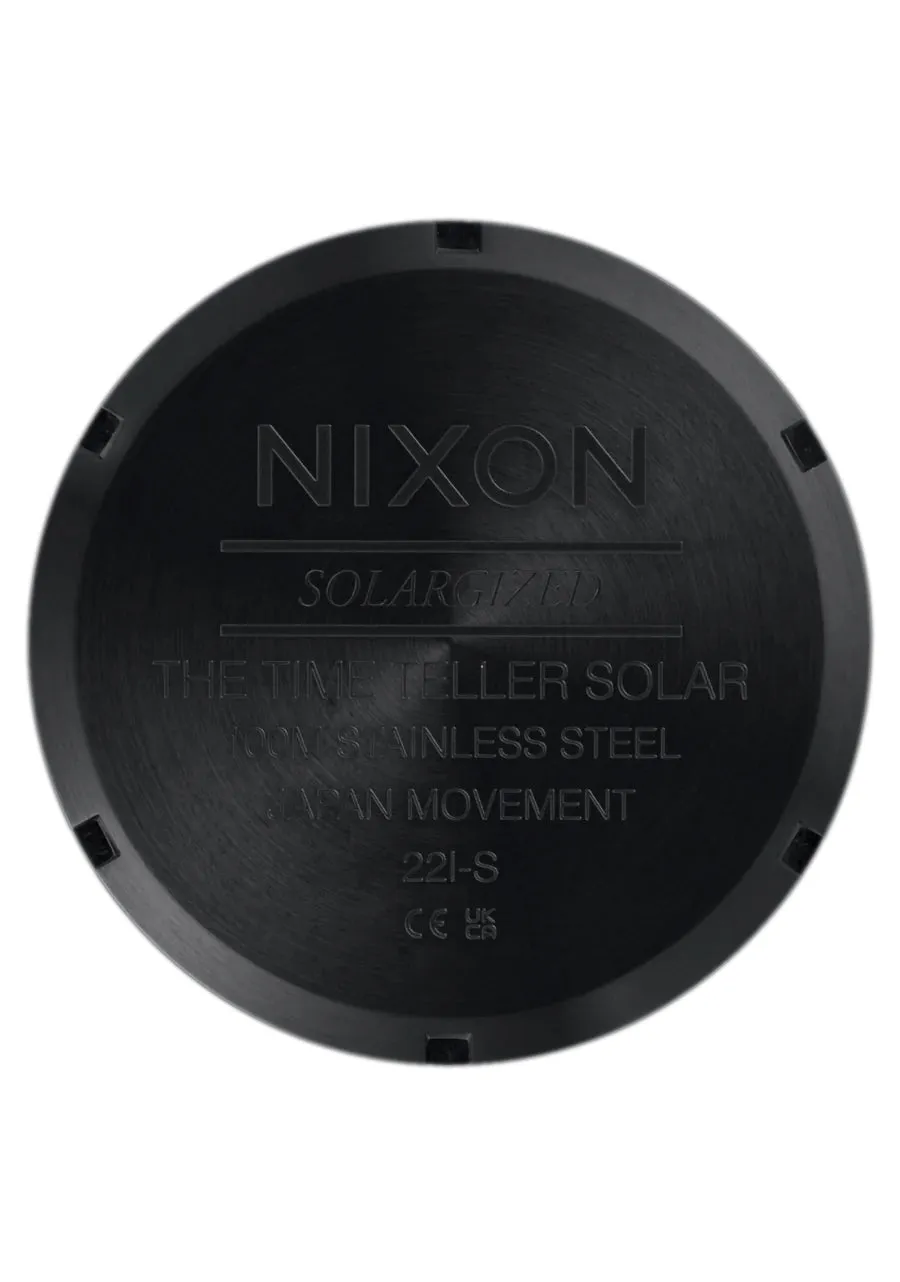 Nixon Time Teller Solar Watch Black and White
